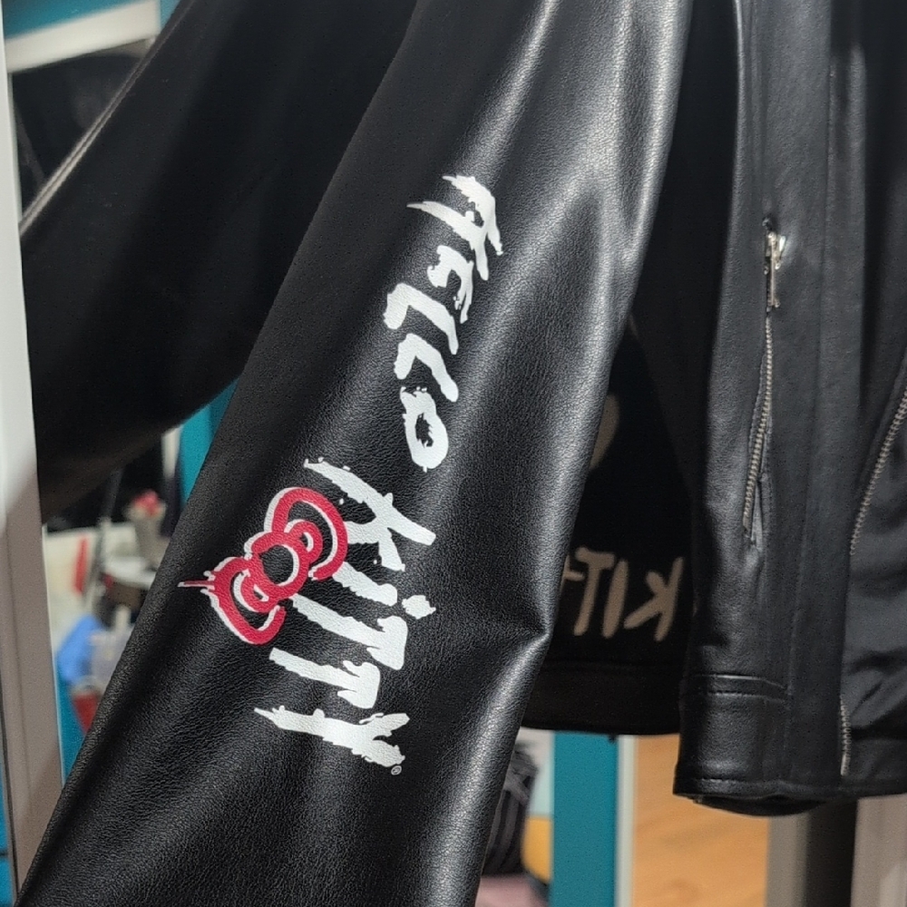 Hello Kitty X Forever 21 Black Faux Leather Jacket - Picture 4 of 5